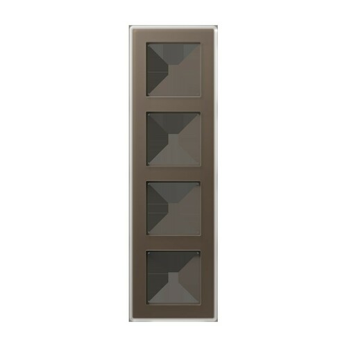 Jung Glasrahmen 4-fach ch mokka (Glas) AV 584 GLM MO