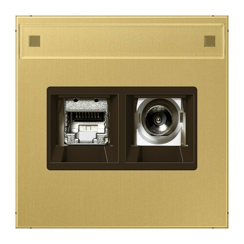 Jung Smart-TV-Anschlussdose 2-fach Schriftfeld, MS cla. MMD ME 4521 C