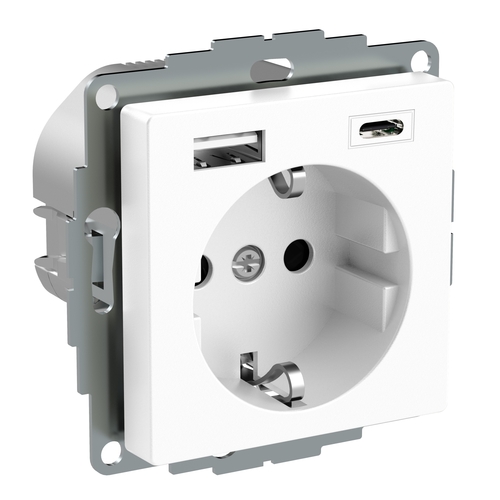 Elso Steckdose m. USB-Ladegerät TypA u. TypC/3,0A weiß WDE002174 Elso Steckdose m. USB-Ladegerät TypA u. TypC/3,0A weiß WDE002174