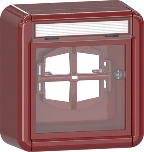 Gira Abd. BSF + Glasscheibe WG AP Rot 320630