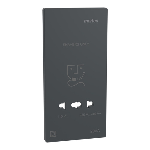 Merten Zentralplatte Anthrazit Rasiersteckdose anthrazit MEG2109-3434