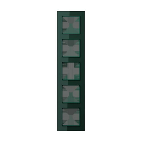 Jung Glasrahmen 5-fach ch smaragdgrün AC 585 GL SG