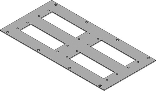 Icotek Modulplatte für 4x KEL(-U)24/X MP2