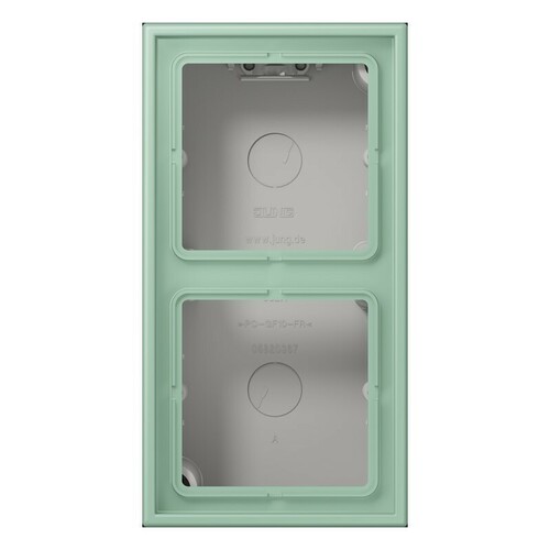 Jung Aufputz-Kappe 2-fach ch vert anglais clair LC 582 A 217