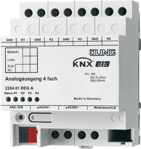 Jung KNX Analogausgang 4-fach REG Gehäuse 4TE 2204.01 REGA