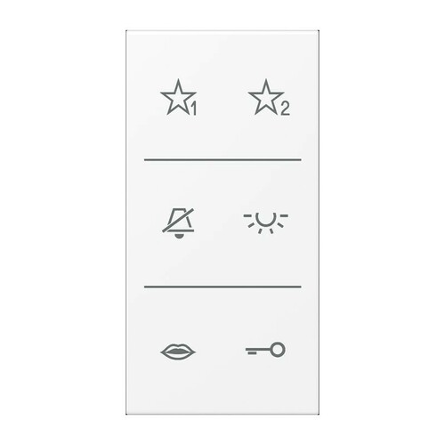 Jung Design-Cover Audio 3-fach ch schneews matt SI A6 LS DC WWM