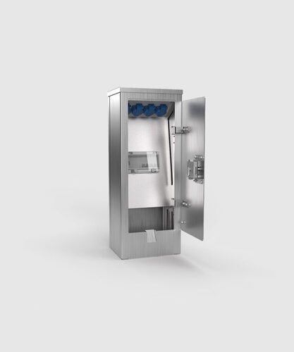 BS Bodensteckdosen Energiesäule 2xSch,1x CEE,FI/LS EST12-3-1