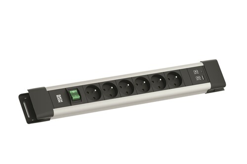 Bachmann Steckdosenleiste 6xUTE 1xSchalterUSB BM005939
