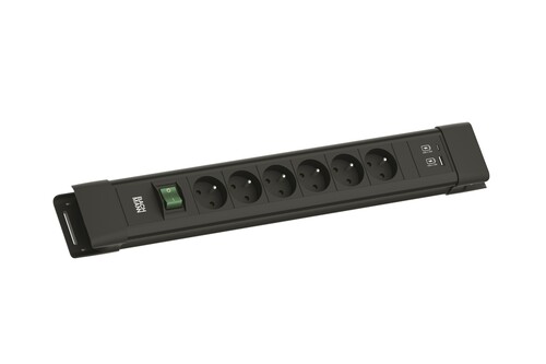 Bachmann Steckdosenleiste 6xUTE 1xSchalterUSB BM005941