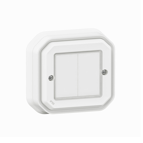Legrand Wandsender Licht 2-fach IP 55, Ultraweiß Legrand 069835L