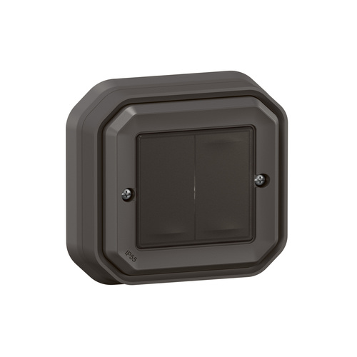 Legrand Wandsender Licht 2-fach IP 55, Anthrazit Legrand 069836L