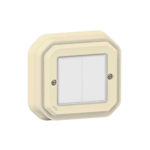 Legrand Wandsender Licht 2-fach IP 55, Beige Legrand 069857L