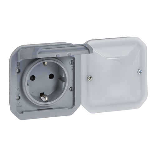 Legrand Schutzkontakt-Steckdose IP44, Grau Legrand 069877L