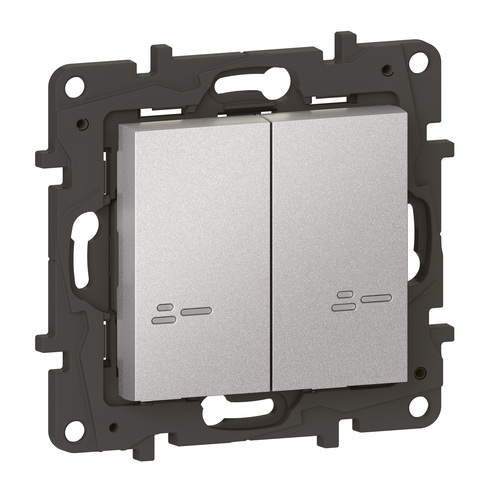 Legrand Wandsender Licht 2-Fach Aluminium Legrand 863708 Legrand Wandsender Licht 2-Fach Aluminium Legrand 863708