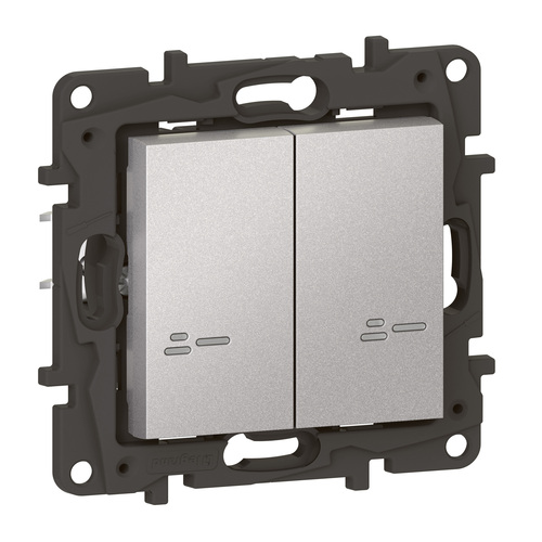 Legrand Serienschalter 2x 250W pro K. Alu. Legrand 863732 Legrand Serienschalter 2x 250W pro K. Alu. Legrand 863732