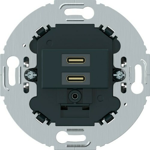 Berker USB Ladesteckdose rund. Tragring, ant. 270425