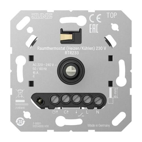Jung Raumthermostat (Heizen/Kühlen) 230V RTR233 Jung Raumthermostat (Heizen/Kühlen) 230V RTR233