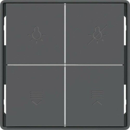 Berker Tasten für Tastsensormodul 4-fach ch, Q.x, anthrazi 81182226 Berker Tasten für Tastsensormodul 4-fach ch, Q.x, anthrazi 81182226