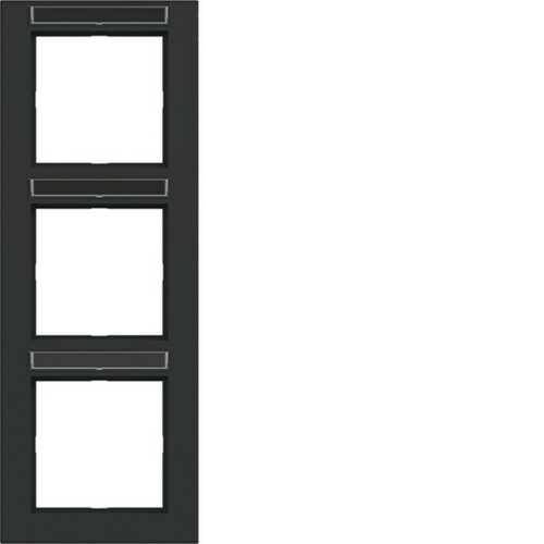Hager RA 3-fach ch senkr. Beschr.fel d A.1 schwarz matt WAD6303BM