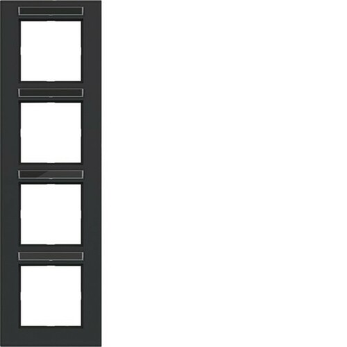 Hager RA 4-fach ch senkr. Beschr.fel d A.8 schwarz matt WAD8403BM Hager RA 4-fach ch senkr. Beschr.fel d A.8 schwarz matt WAD8403BM