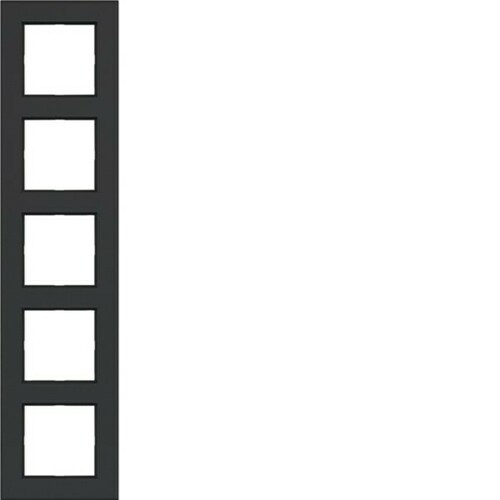 Hager Rahmen 5-fach ch A.8 nachtschwarz matt WAD8500BM Hager Rahmen 5-fach ch A.8 nachtschwarz matt WAD8500BM