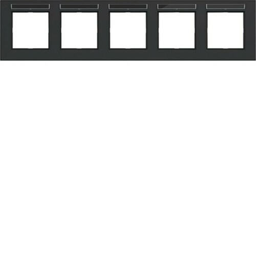 Hager RA 5-fach ch waager. Beschr.fe ld A.8 schwarz matt WAD8502BM Hager RA 5-fach ch waager. Beschr.fe ld A.8 schwarz matt WAD8502BM