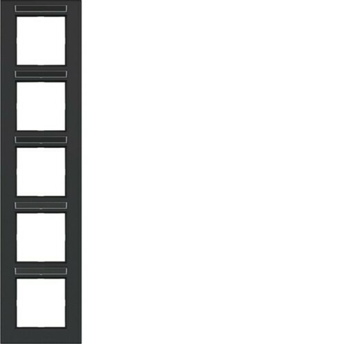 Hager RA 5-fach ch senkr. Beschr.fel d A.8 schwarz matt WAD8503BM Hager RA 5-fach ch senkr. Beschr.fel d A.8 schwarz matt WAD8503BM