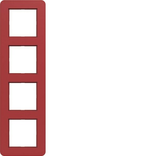 Hager Rahmen 4-fach ch C.8 rot glänzend WAD9400RG Hager Rahmen 4-fach ch C.8 rot glänzend WAD9400RG