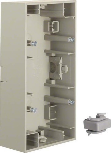 Berker AP-Gehäuse 2-fach edelstahl lackiert 10527004