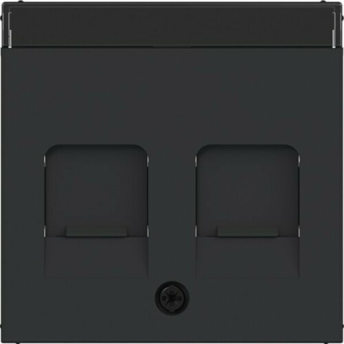 Hager ZS Staub. 2-fach f. KeySt BF Ax/Cx schwarz matt WAF1161BM