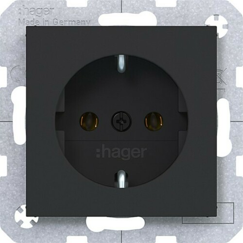 Hager Steckdose Ax/Cx schwarz matt WAS1100BM