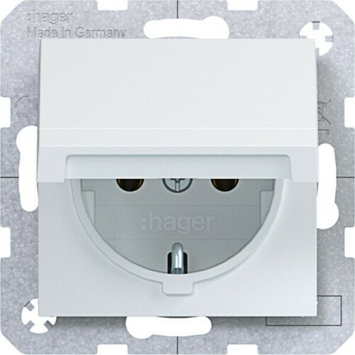 Hager Std. SCHUKO KLD Ax/Cx lichtweiß matt WAS1110WM