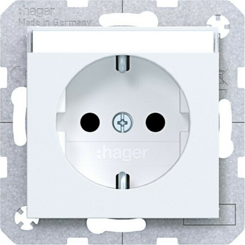 Hager Std. SCHUKO BF erh. BS Ax/Cx liweiß matt WAS1401WM Hager Std. SCHUKO BF erh. BS Ax/Cx liweiß matt WAS1401WM