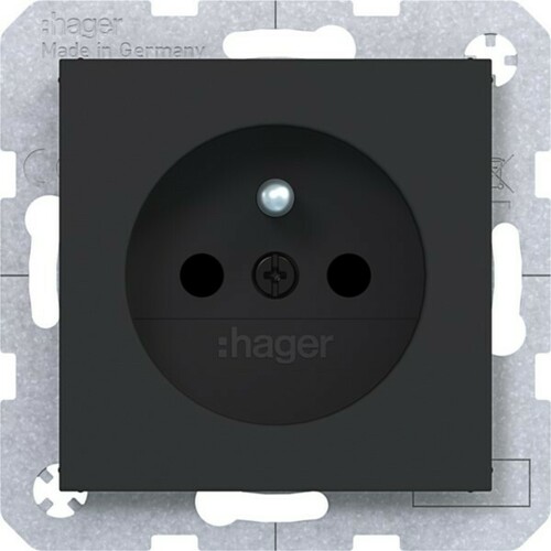 Hager Std. m. Schutzk.st. EHBS Ax/Cx schwarz matt WAS1600BM Hager Std. m. Schutzk.st. EHBS Ax/Cx schwarz matt WAS1600BM