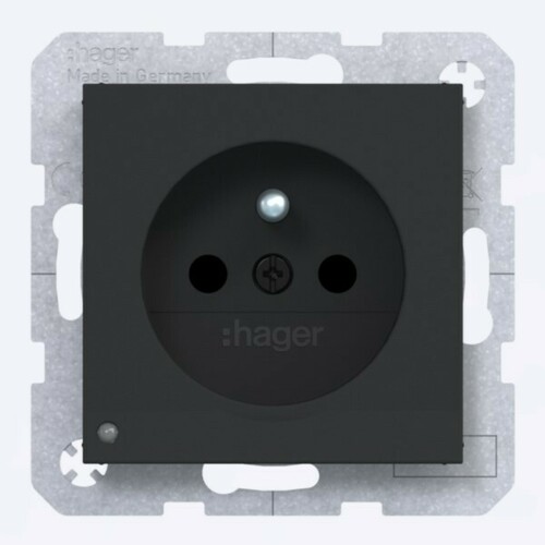 Hager STD SKT LED-O.Li EHBS SLKL Ax/Cx schwarz matt WAS1862BM Hager STD SKT LED-O.Li EHBS SLKL Ax/Cx schwarz matt WAS1862BM