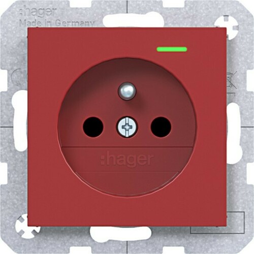 Hager SD Sch.kt.st. u. LED EHBS Ax/Cx rot gl WAS1863RG Hager SD Sch.kt.st. u. LED EHBS Ax/Cx rot gl WAS1863RG