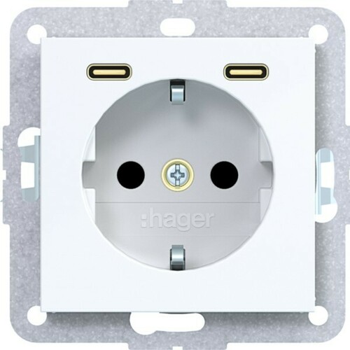 Hager Steckdose A.x/C.x lw gl WAS4055WG