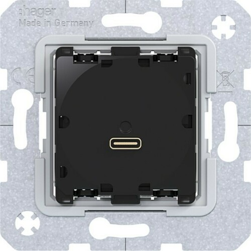Hager USB-Ladesteckdose 65 W, schwarz WAS4154