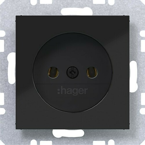 Hager Steckd. o. Schutzk. SK Ax/Cx schwarz gl WAS5100BG Hager Steckd. o. Schutzk. SK Ax/Cx schwarz gl WAS5100BG
