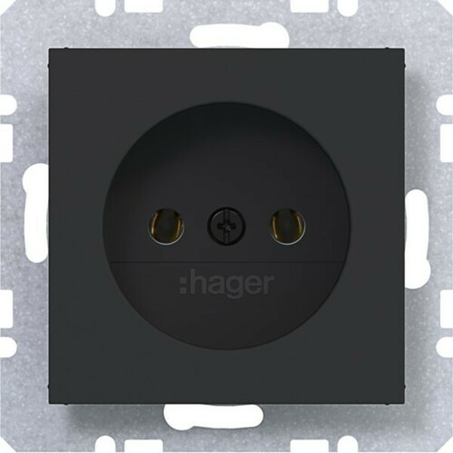 Hager Steckd. o. Schutzk. SK Ax/Cx schwarz mt WAS5100BM Hager Steckd. o. Schutzk. SK Ax/Cx schwarz mt WAS5100BM