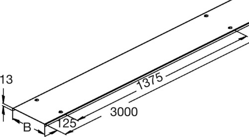Rico Abdeckung für Kabelrinnen 15W12-100-R