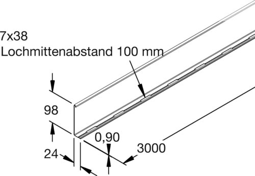 Rico Trennsteg f.Weitspannrinn. Holmhöhe 100mm 153W13-A