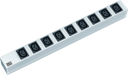 Bachmann 19Zoll Steckdosenleiste 9f 1HE mit IEC Stecker 333.539