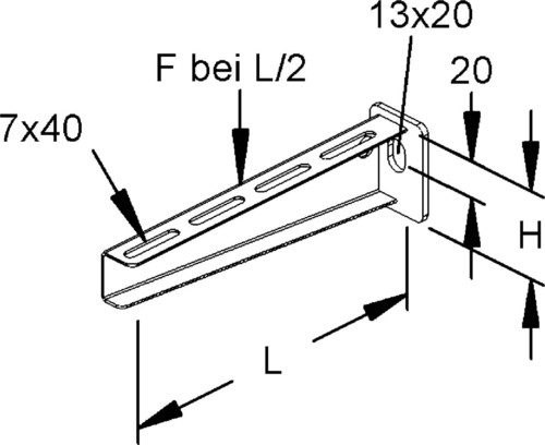 Rico Ausleger 200mm 3,6 kN 16B2-200-V