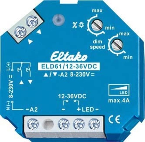 Eltako LED-Dimmschalter 12-36V DC ELD61/12-36V DC