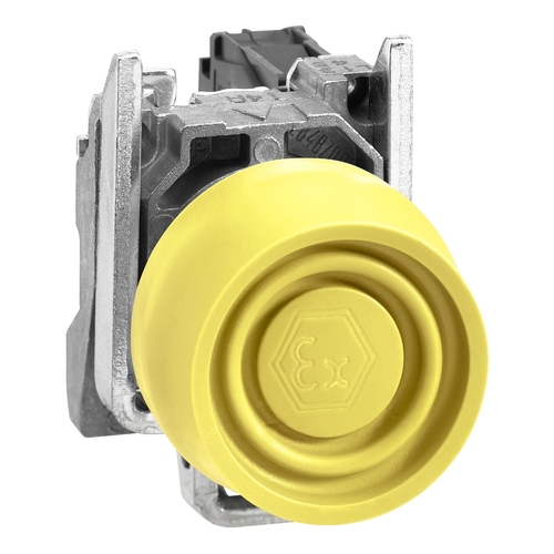 Schneider Electric Drucktaster, gelb D 22mm o. Rastung, 1S XB4BPS51EX