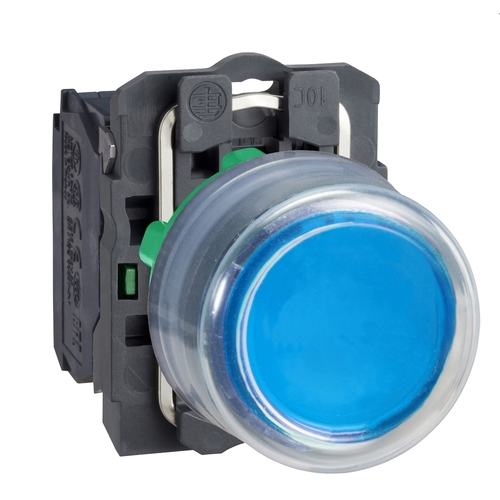 Schneider Electric Drucktaster +Silikonkappe blau, 1S, tastend XB5AP61