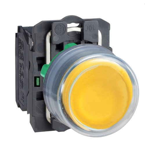 Schneider Electric Drucktaster +Silikonkappe gelb, 1S, tastend XB5AP51