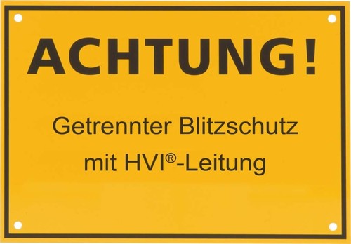 DEHN Hinweisschild ! Getrennter Blitzs. HWS300X210AGB#480598