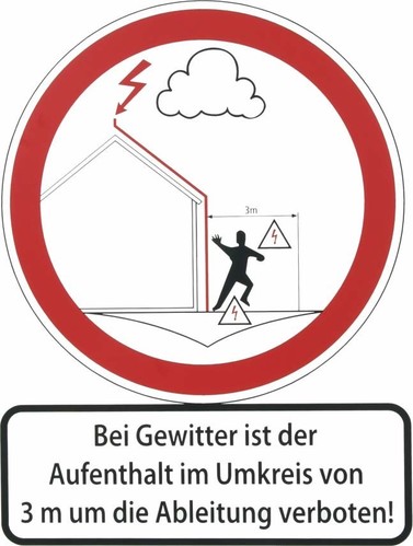 DEHN Hinweisschild 210x297 Al (Bei Gewitter is...) HWS297X210AGU#480699